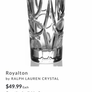 Ralph Lauren Royalton Crystal Shot Glasses, Set of 4